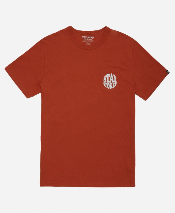 Town & Country Surfboards - Stay Stoked Pocket Tee