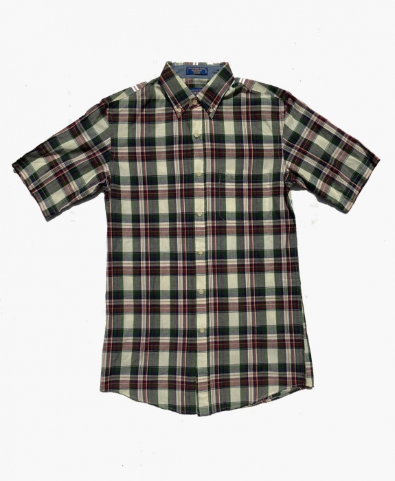 Pendleton - SS Fitted Seaside Shirt Green & Blue