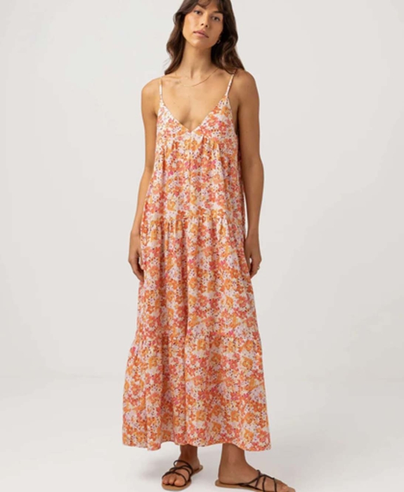 Rhythm - Rosa Floral Tiered Midi Dress