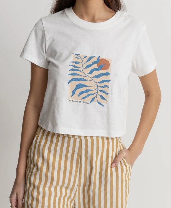 Rhythm - Fern Vintage Crop Crew Tee