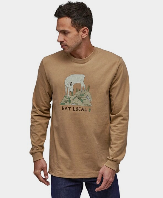 patagonia eat local shirt