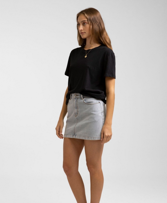 Rhythm - Classic A-Line Denim Skirt