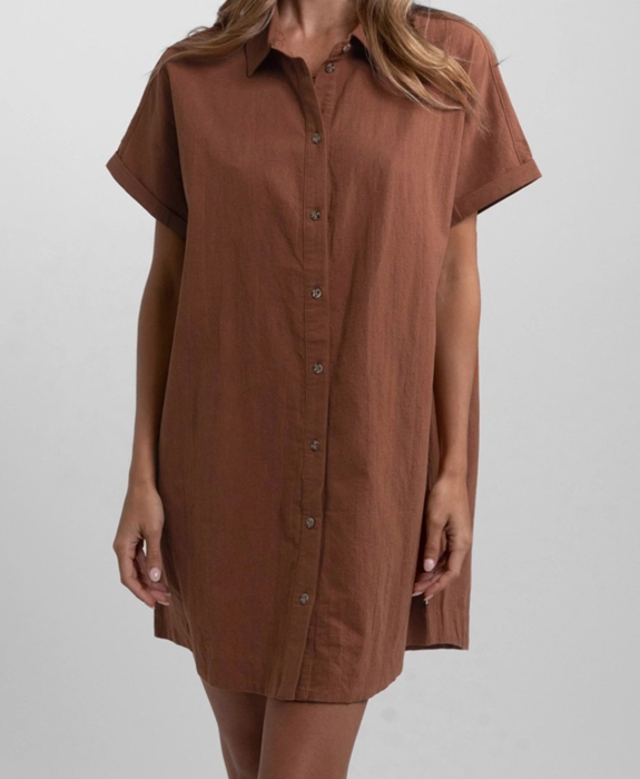 Rhythm - Classic Linen Shirt Dress