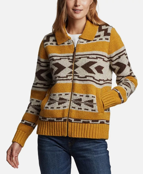 Pendleton - Graphic Shetland Zip Sweater