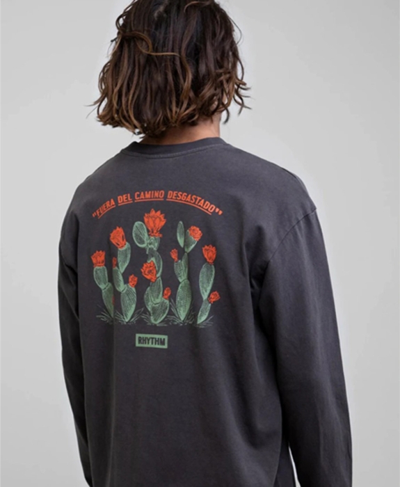 Rhythm - Cactus Pocket LS Tee Vintage Black